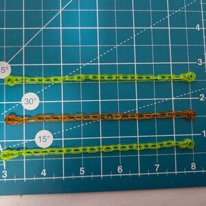 Lego Chain with 23 Links Transparent Yellow and Orange Lot of 3